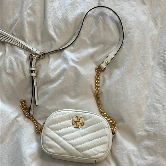 Tory Burch White Quilted Crossbody Bag - Picture 1 of 8